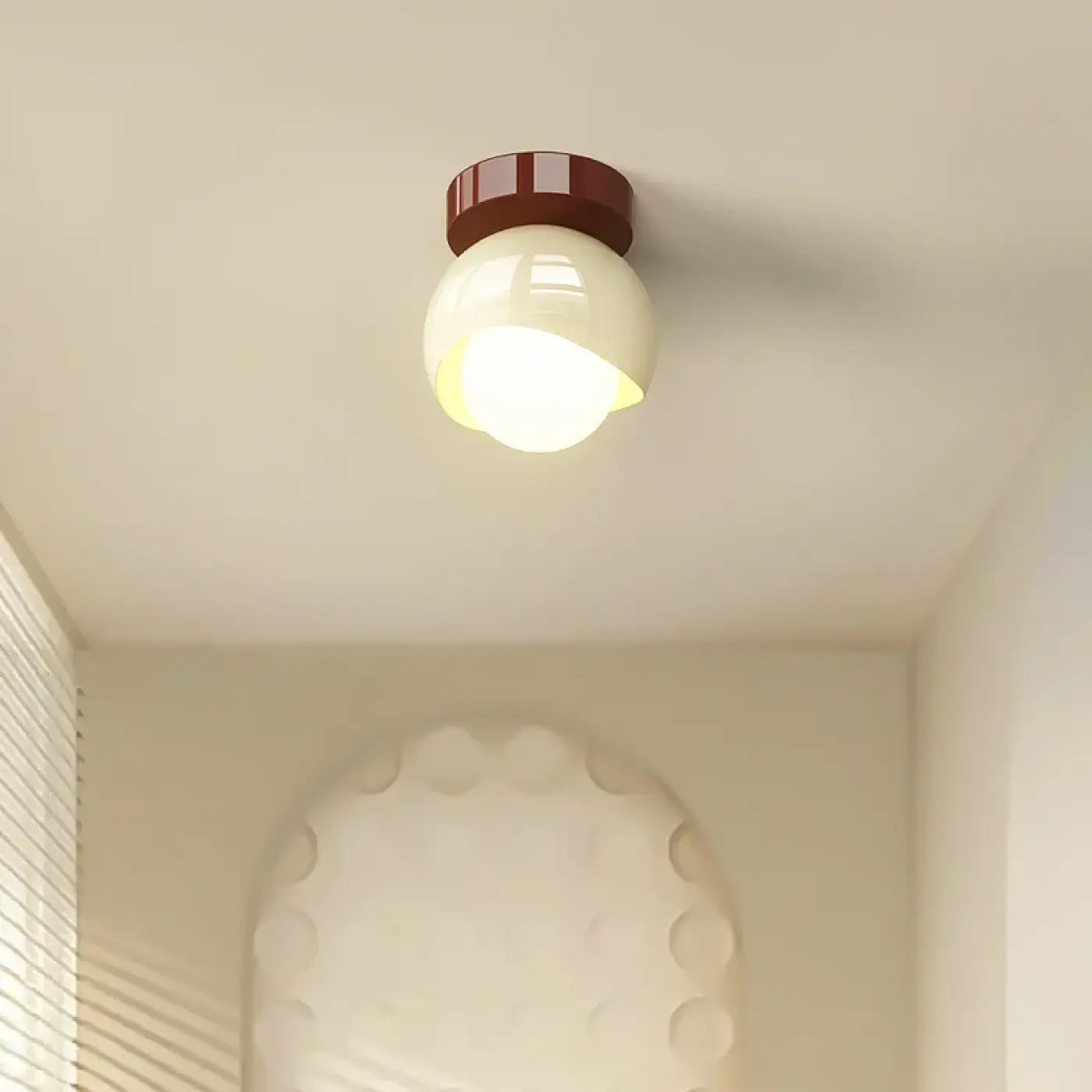 White minimalist scandinavian LED ceiling light | TEKAR
