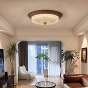 LED glass and wood modern Scandinavian ceiling light | TIDE