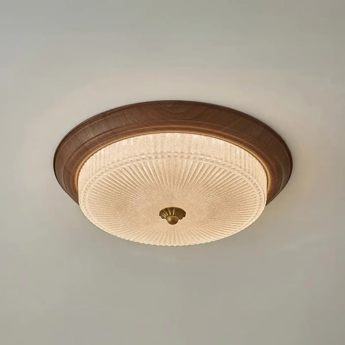 LED glass and wood modern Scandinavian ceiling light | TIDE