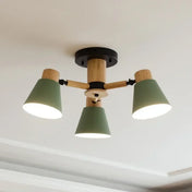 Scandinavian wood and metal 3-light ceiling light | TISI