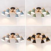 Scandinavian wood and metal 3-light ceiling light | TISI