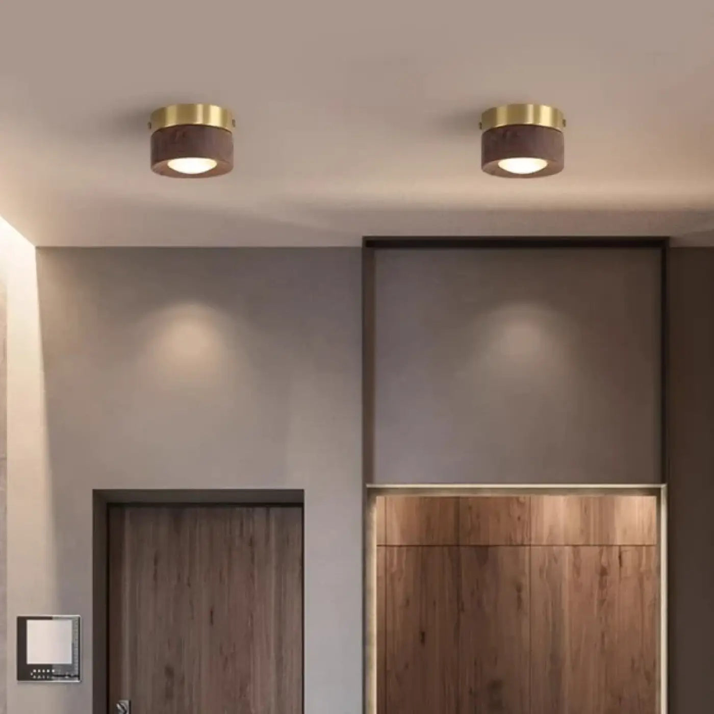 LED wood and acrylic Scandinavian ceiling light | FIHU