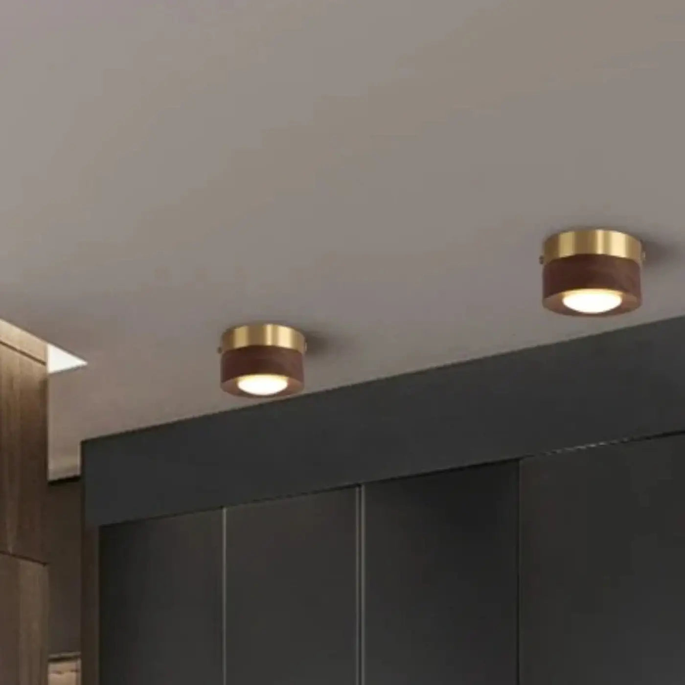LED wood and acrylic Scandinavian ceiling light | FIHU