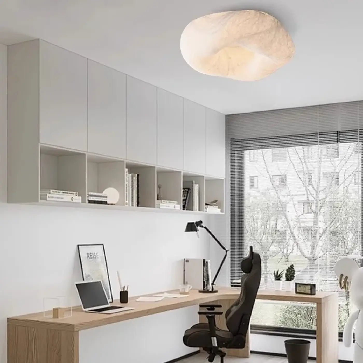 White fabric cloud statement ceiling light | VUMUMIR