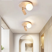 LED wood and opal glass design ceiling light | ZULOMER
