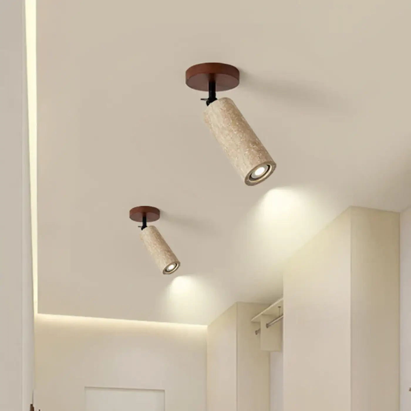 LED stone and wood modern spot ceiling light | VEMES