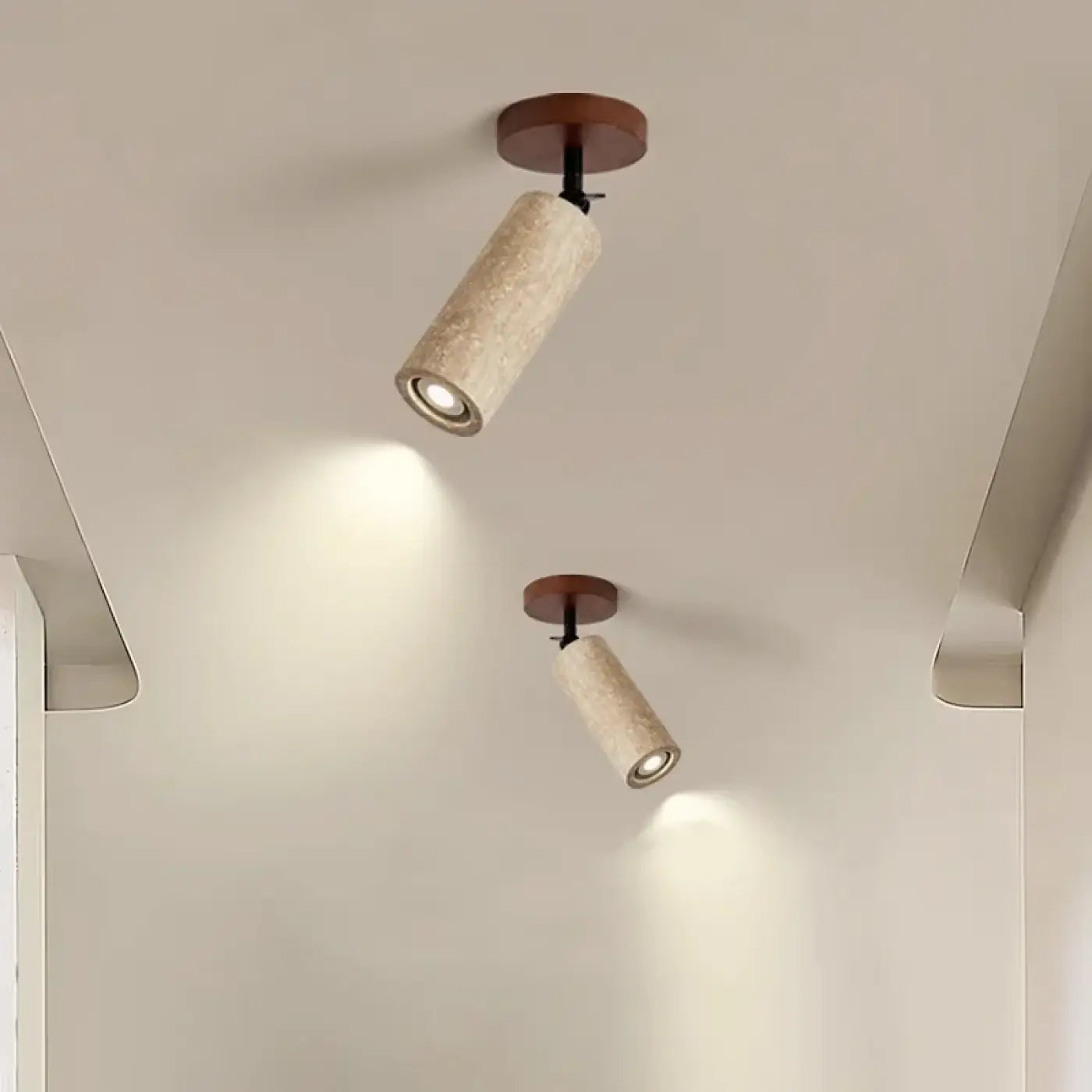 LED stone and wood modern spot ceiling light | VEMES