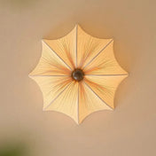 Beige pleated fabric flower-shaped ceiling light | MENAFU