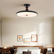 Industrial modern glass and wood LED ceiling light | TEZUMU