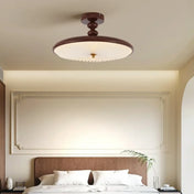 Industrial modern glass and wood LED ceiling light | TEZUMU