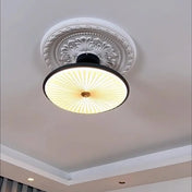 Industrial modern glass and wood LED ceiling light | TEZUMU