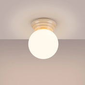 Minimalist beige ceramic IP44 ceiling light | GEGU