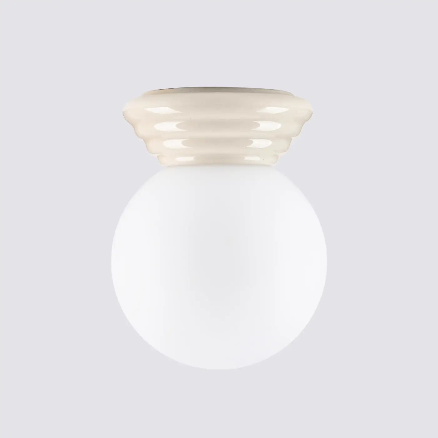 Minimalist beige ceramic IP44 ceiling light | GEGU