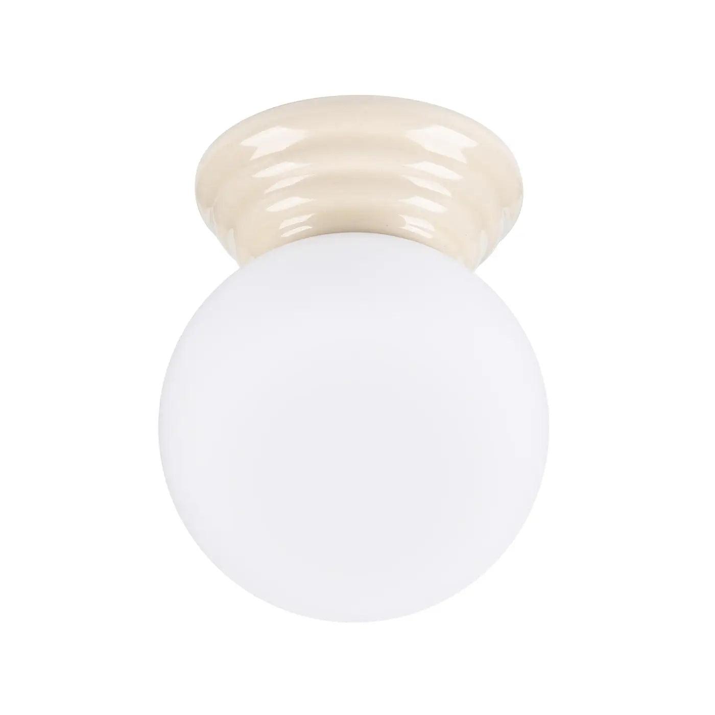 Minimalist beige ceramic IP44 ceiling light | GEGU