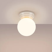 Modern white ceramic IP44 ceiling light | VONON