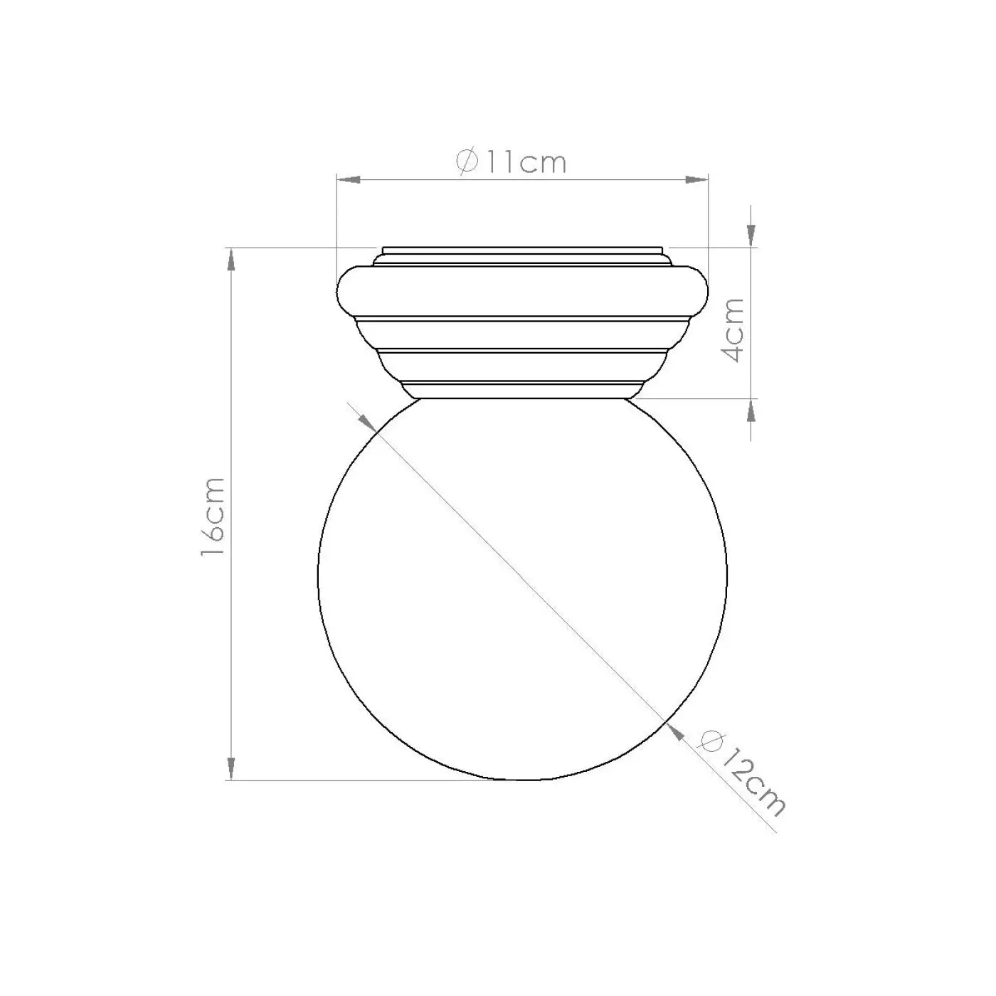 Modern white ceramic IP44 ceiling light | VONON