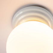 Modern white ceramic IP44 ceiling light | VONON