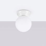 Modern white ceramic IP44 ceiling light | VONON