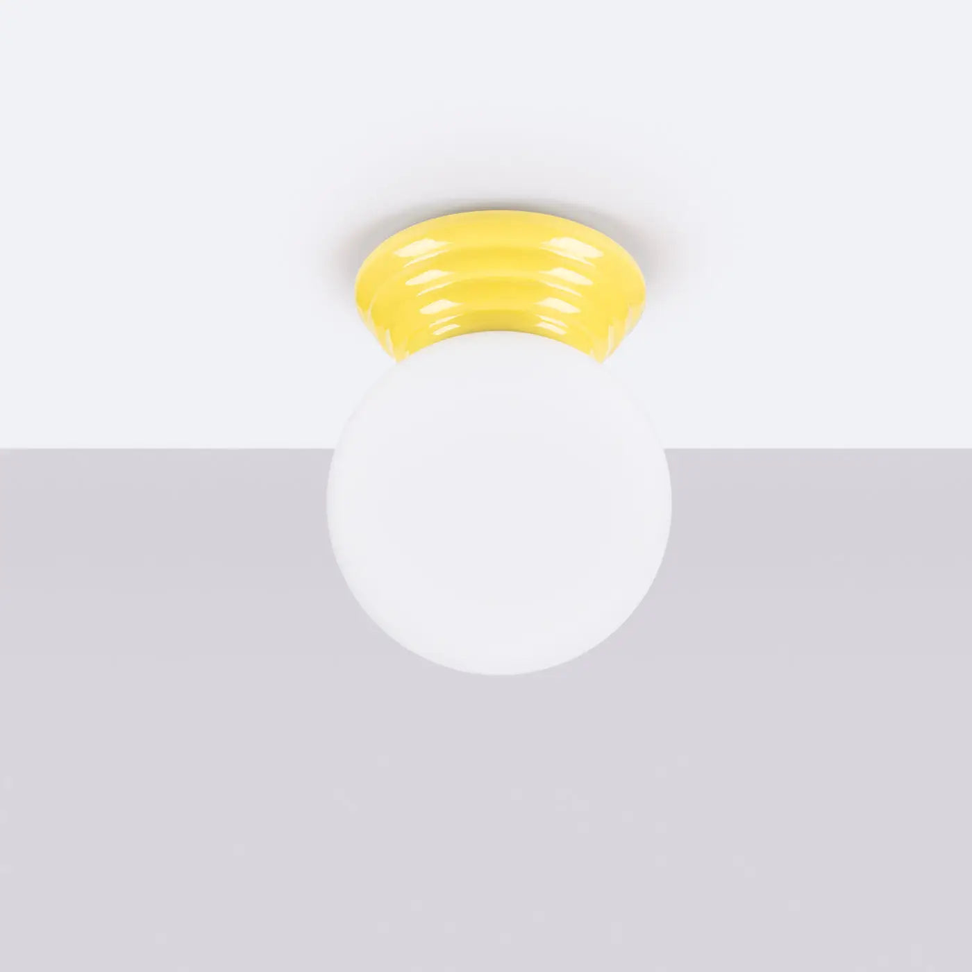 Modern yellow ceramic IP44 ceiling light | BAPIFU