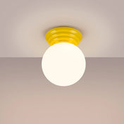 Modern yellow ceramic IP44 ceiling light | BAPIFU