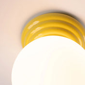 Modern yellow ceramic IP44 ceiling light | BAPIFU