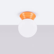 Minimalist orange ceramic ceiling light | NASERI