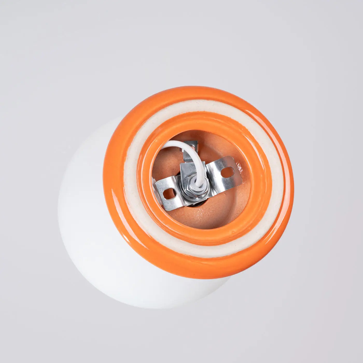 Minimalist orange ceramic ceiling light | NASERI