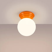 Minimalist orange ceramic ceiling light | NASERI