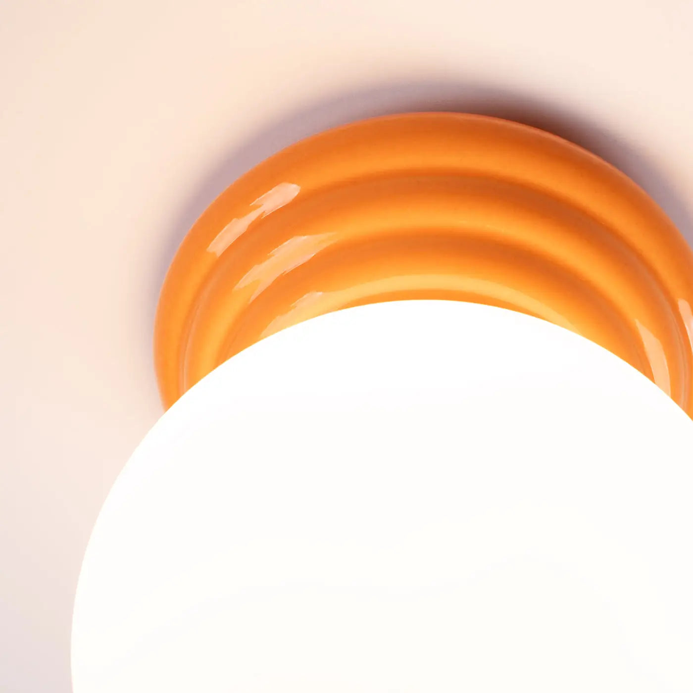 Minimalist orange ceramic ceiling light | NASERI