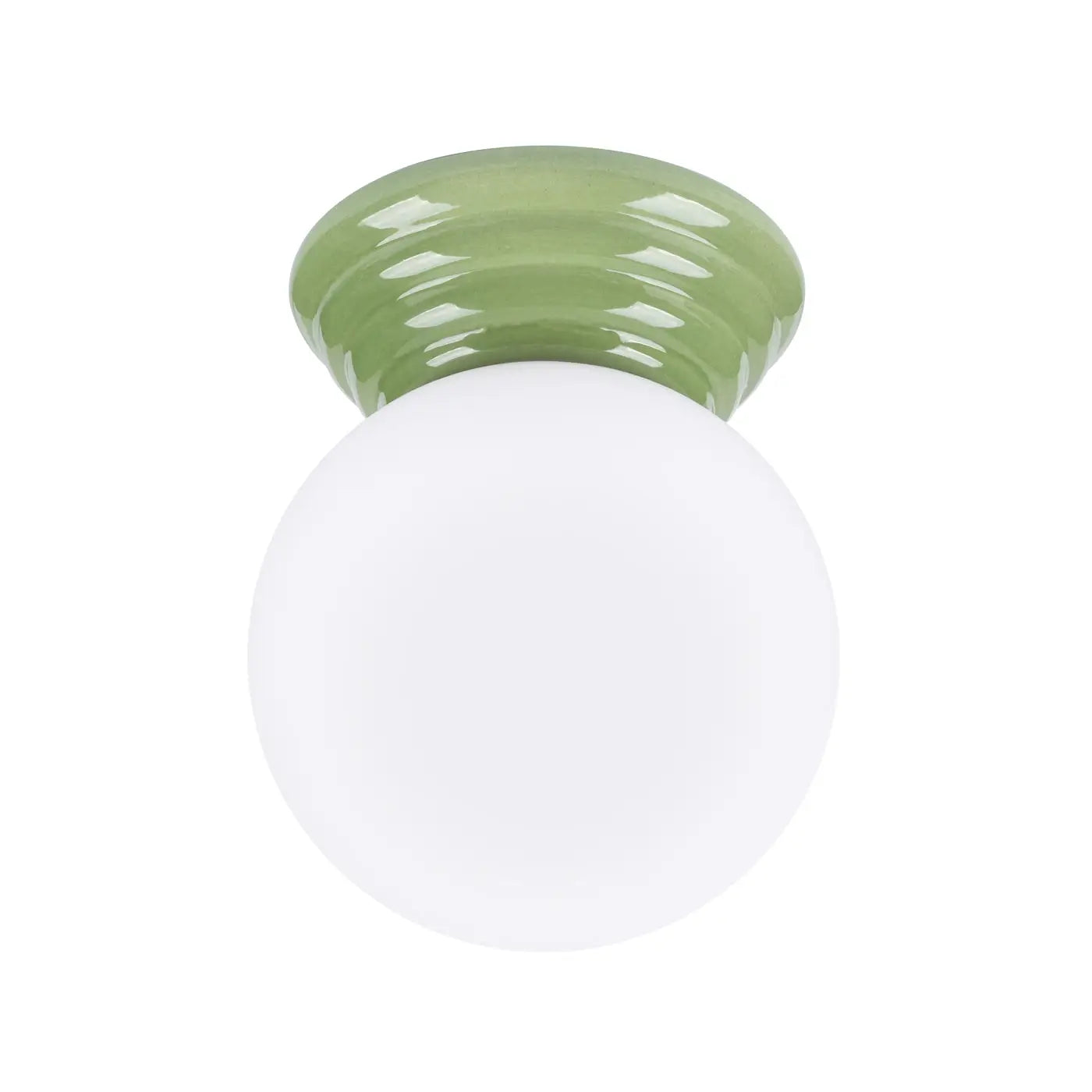 Modern green ceramic ceiling light IP44 | MUKA