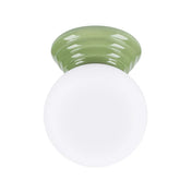 Modern green ceramic ceiling light IP44 | MUKA