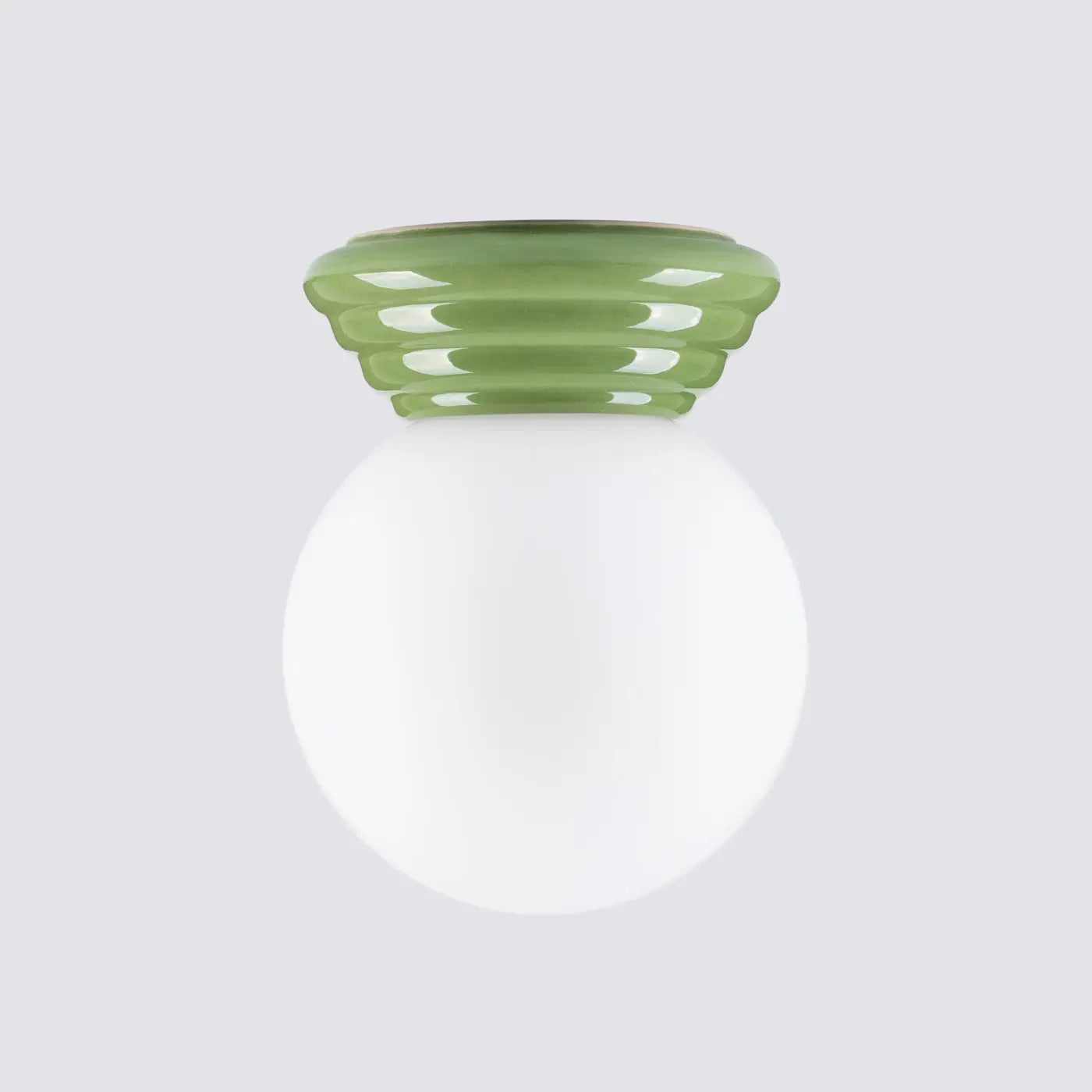 Modern green ceramic ceiling light IP44 | MUKA