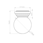 Modern green ceramic ceiling light IP44 | MUKA