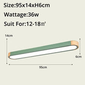 LED wood and glass modern design ceiling light | NABOHO