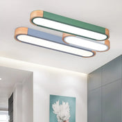 LED wood and glass modern design ceiling light | NABOHO