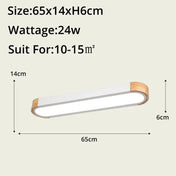 LED wood and glass modern design ceiling light | NABOHO