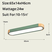 LED wood and glass modern design ceiling light | NABOHO