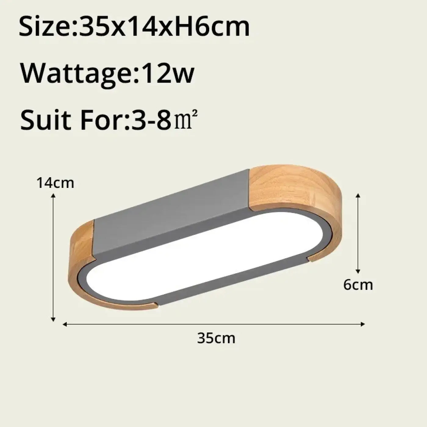 LED wood and glass modern design ceiling light | NABOHO