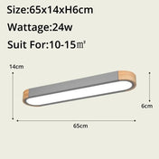 LED wood and glass modern design ceiling light | NABOHO