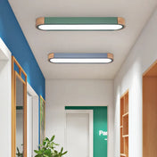 LED wood and glass modern design ceiling light | NABOHO