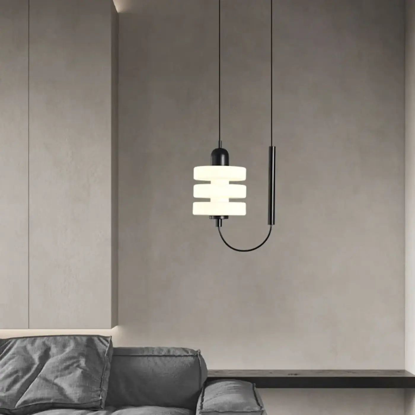 White glass modern minimalist LED ceiling light | FALULE