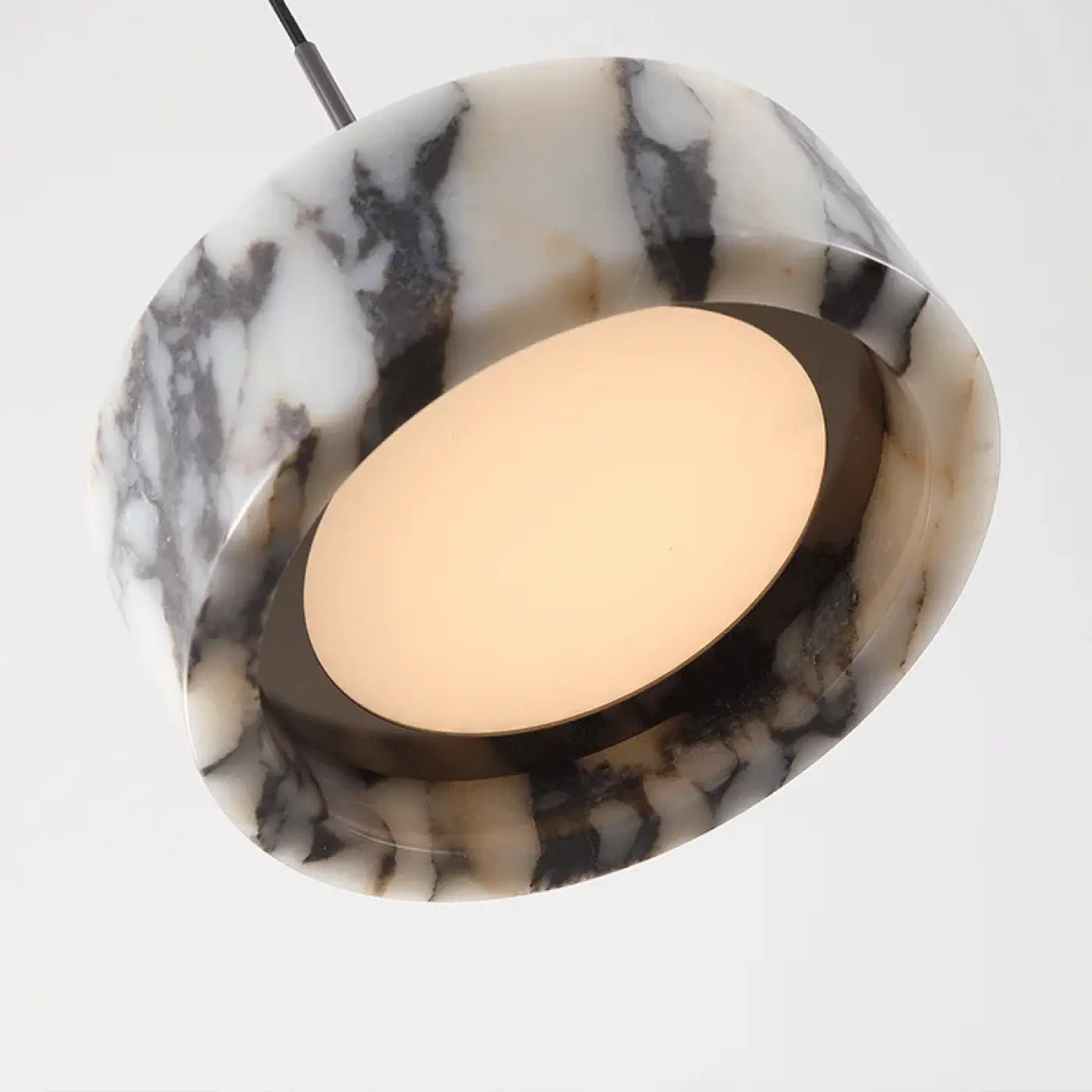 Black marble LED ceiling light statement design | SOGEKUS